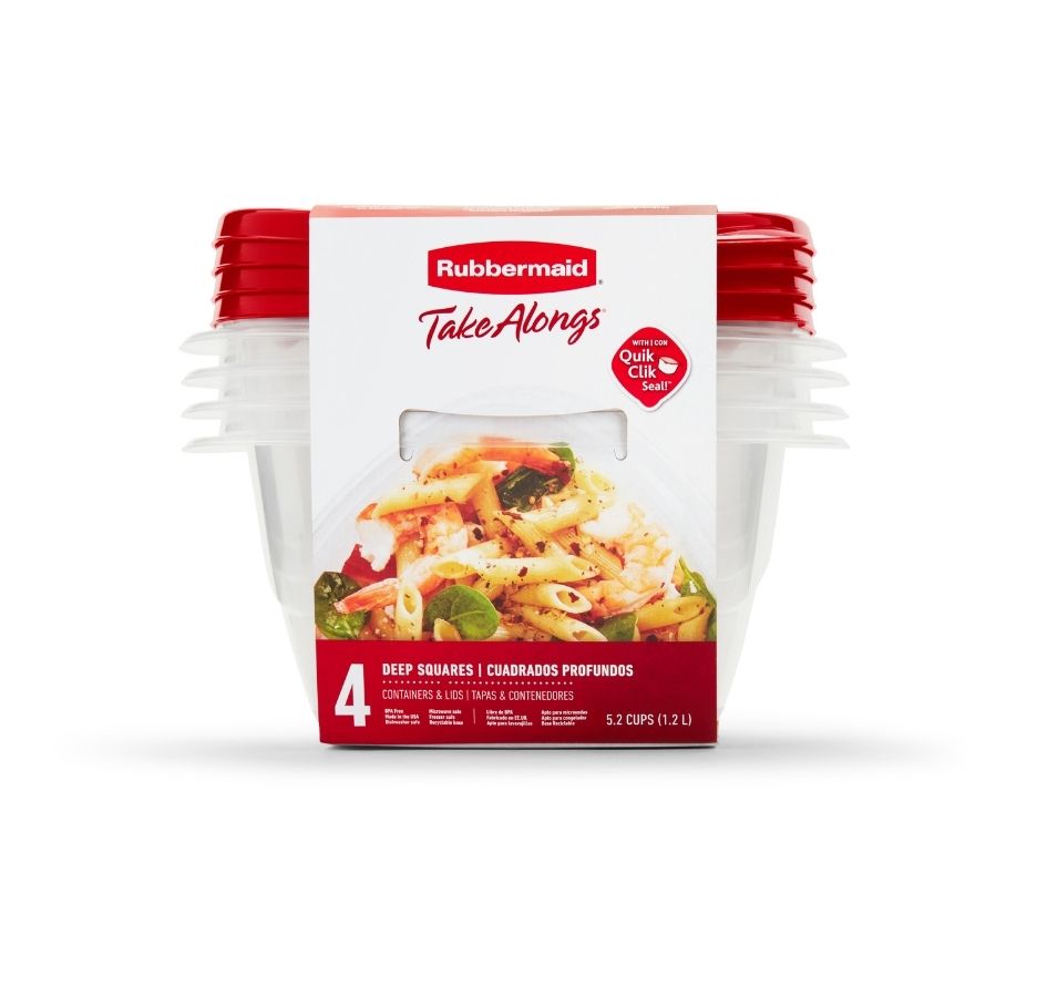 SET HERMETICOS TAKELONGS 4 PIEZAS 1,2L CUADRADO HONDO