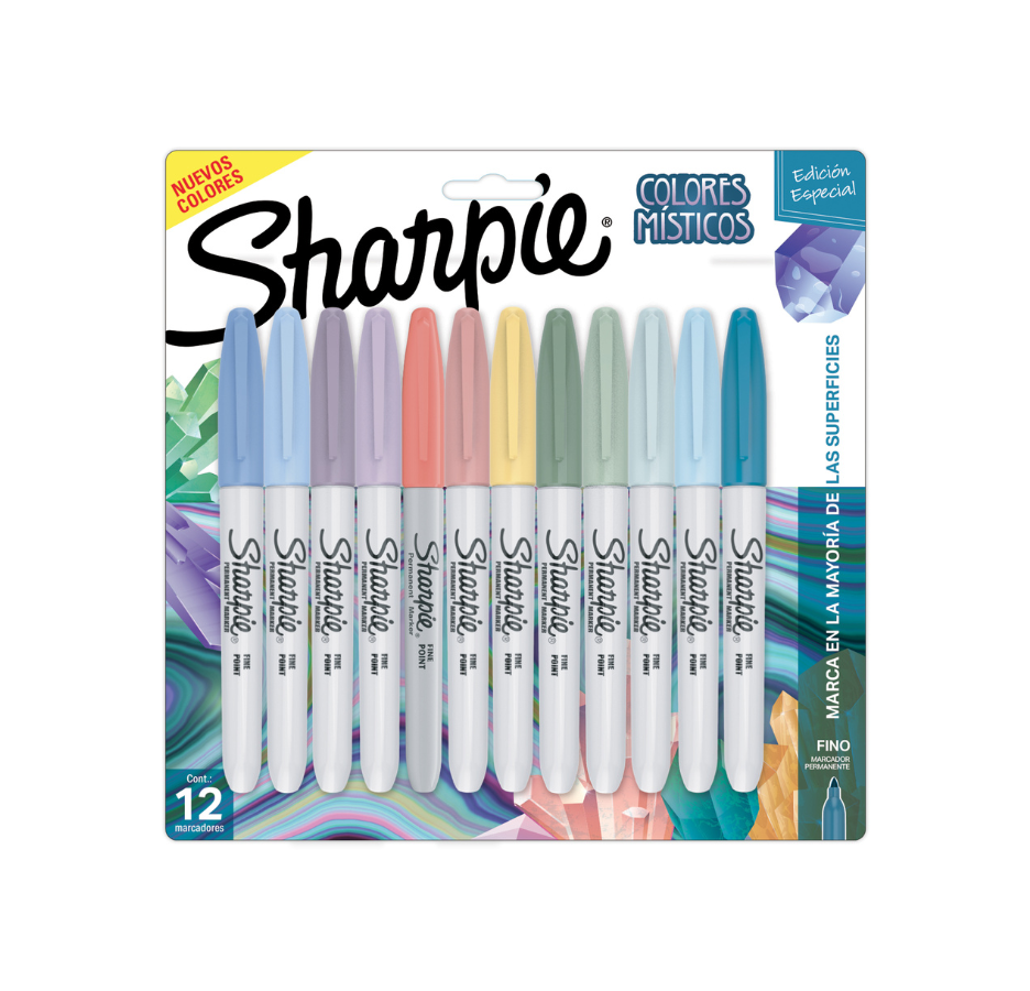 Sharpie Punta Fina Colores Místicos X12