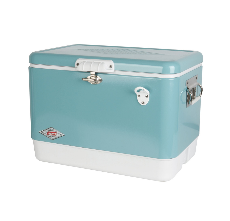 Cooler Coleman Vintage 54qt Acero Turquesa